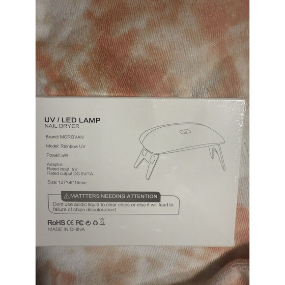 Morovan LED/UV 5watt Light Portable Nail DryerNIB W/Charger - Picture 2 of 4